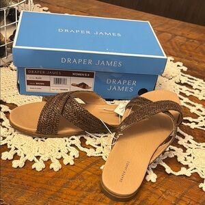 Draper James Brown Sandals Minimalist Summer Slides